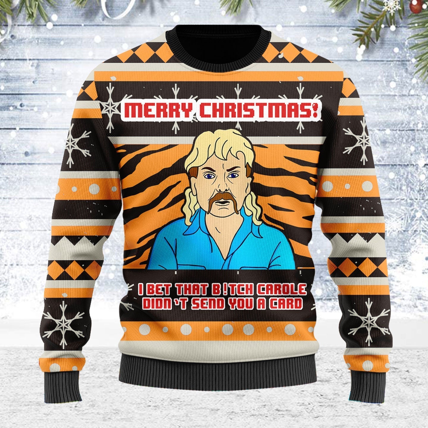 YMskins Ugly Christmas Sweater I Bet That B!tch Didn't Send You A Card 3D Apparel