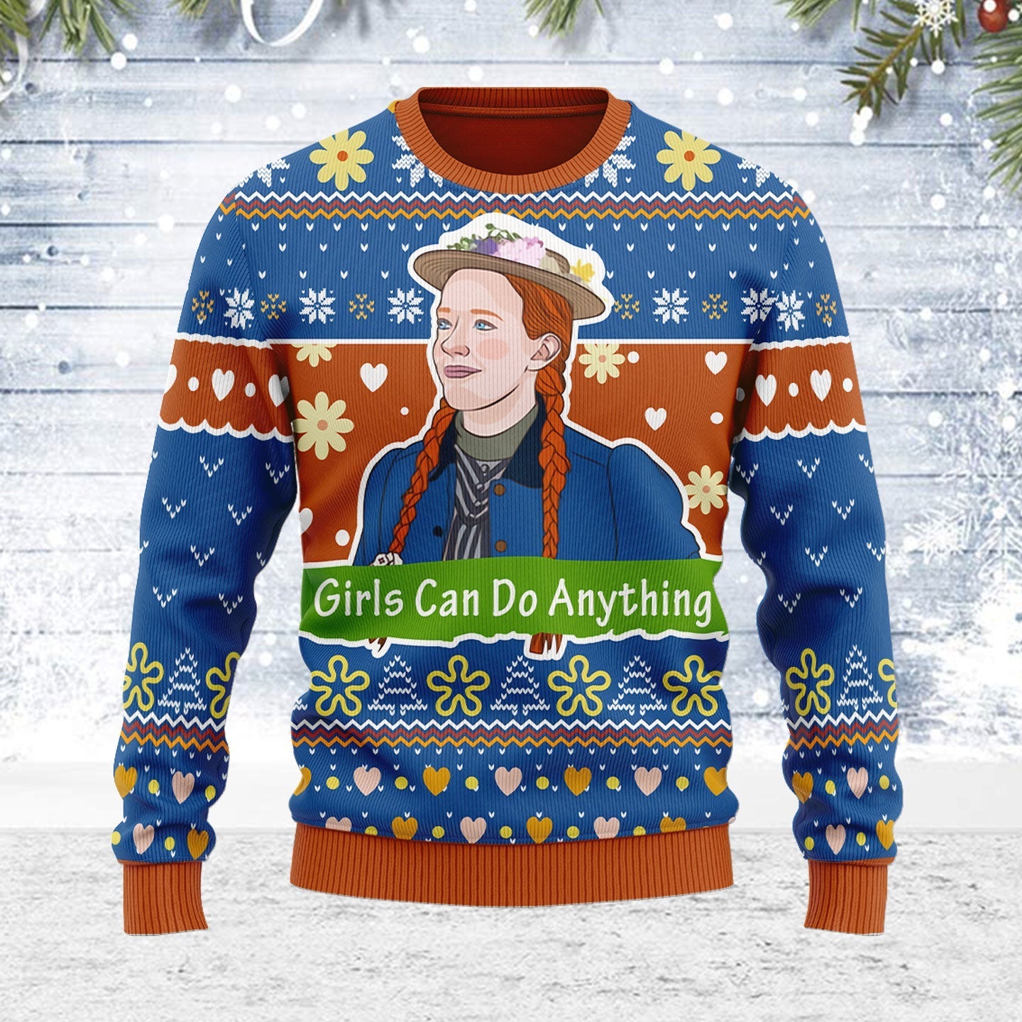 YMskins Ugly Christmas Sweater Girls Can Do Anything 3D Apparel