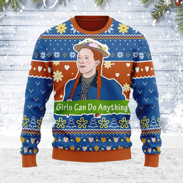YMskins Ugly Christmas Sweater Girls Can Do Anything 3D Apparel