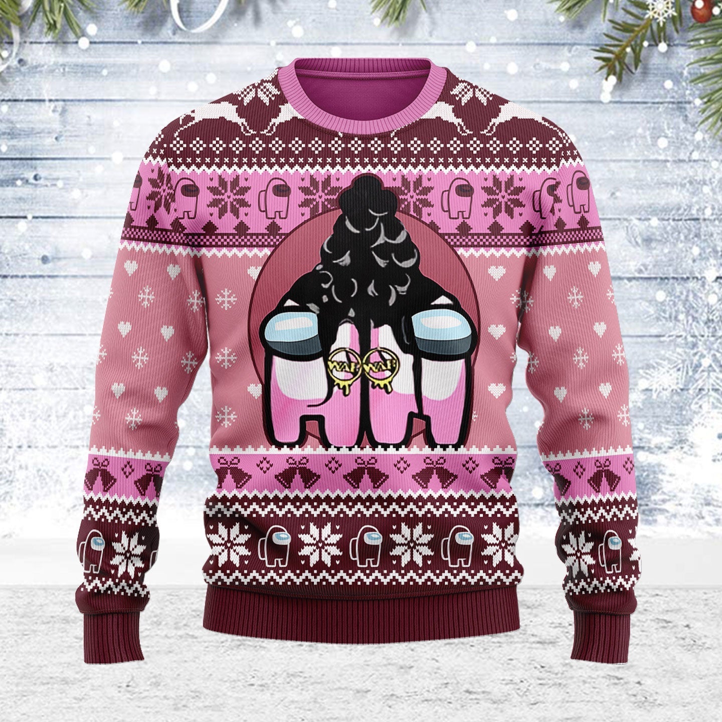YMskins Ugly Christmas Sweater Among Us Wap 3D Apparel