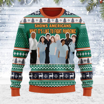 YMskins Ugly Christmas Sweater Greys Anatomy 3D Apparel