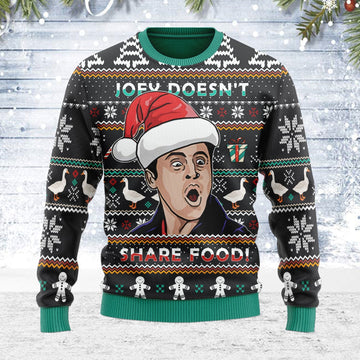 YMskins Ugly Christmas Sweater Joey Doesn't Share Food 3D Apparel