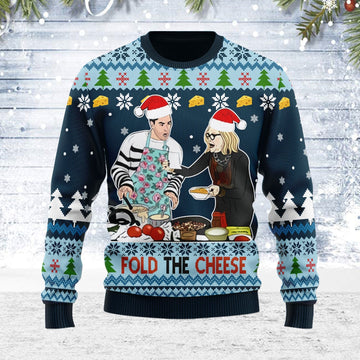 YMskins Ugly Christmas Sweater Fold The Cheese 3D Apparel