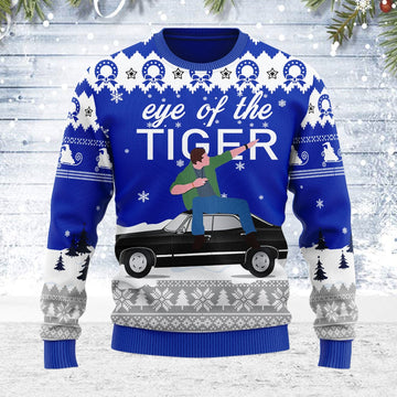 YMskins Ugly Christmas Sweater Eye Of The Tiger 3D Apparel