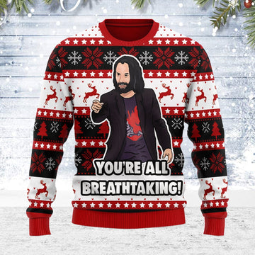 YMskins Ugly Christmas Sweater You're All Breathtaking 3D Apparel