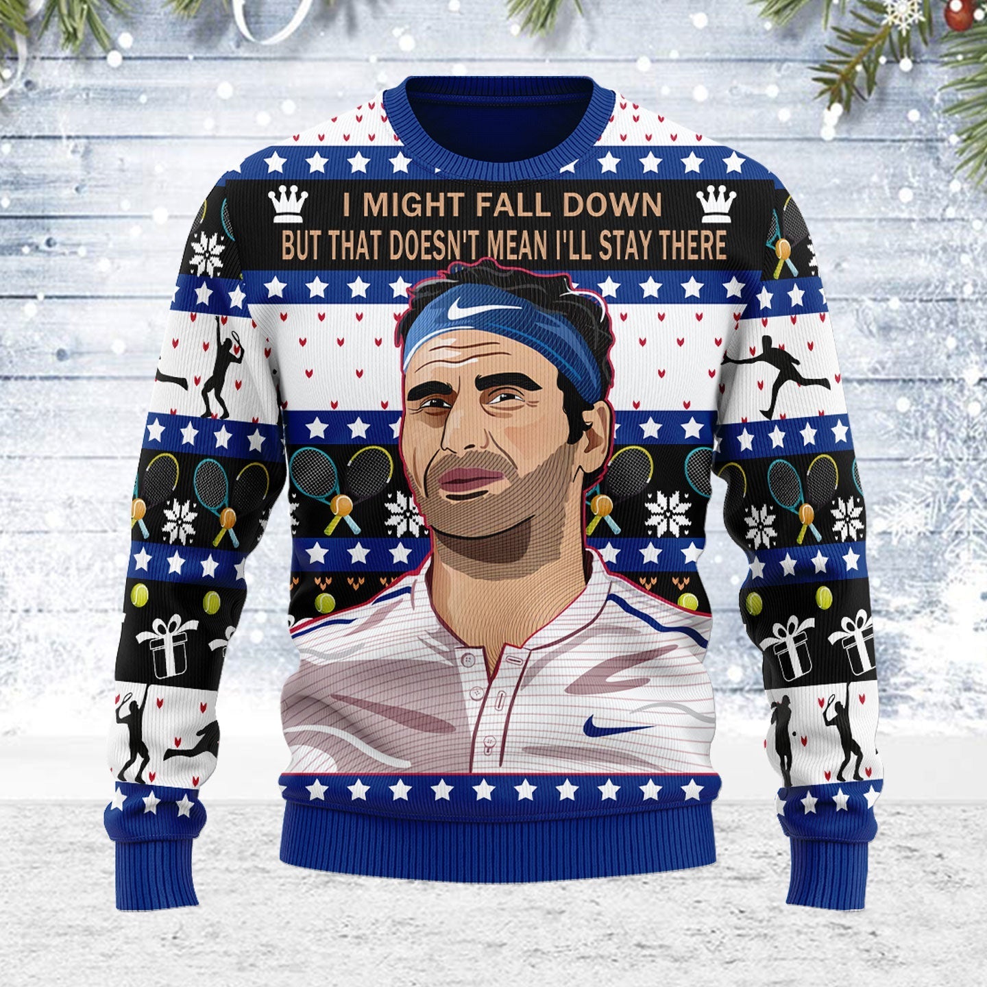 YMskins Ugly Christmas Sweater Doesn't Mean I'll Stay There 3D Apparel