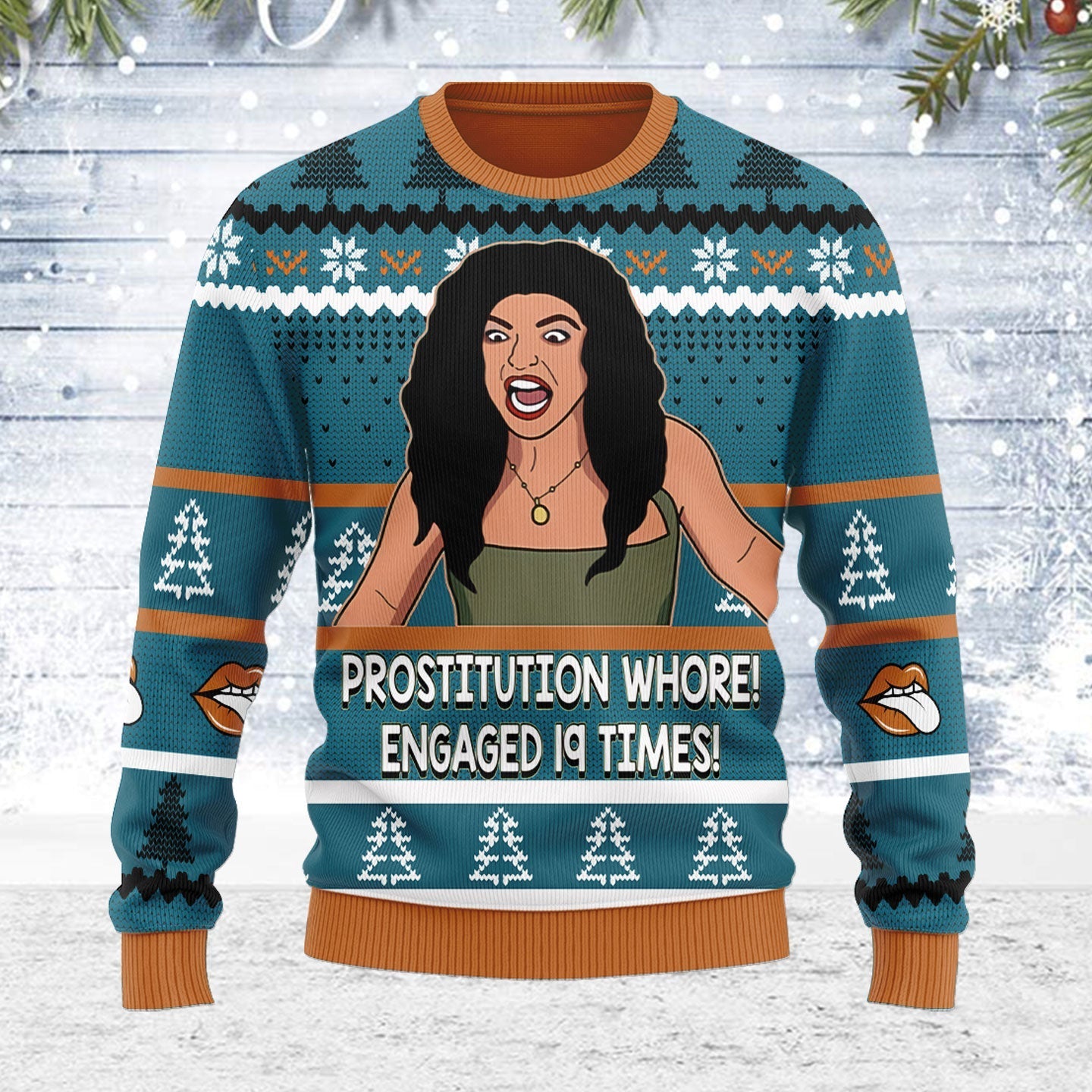 YMskins Ugly Christmas Sweater Teresa Giudice Real Housewives of New Jersey 3D Apparel