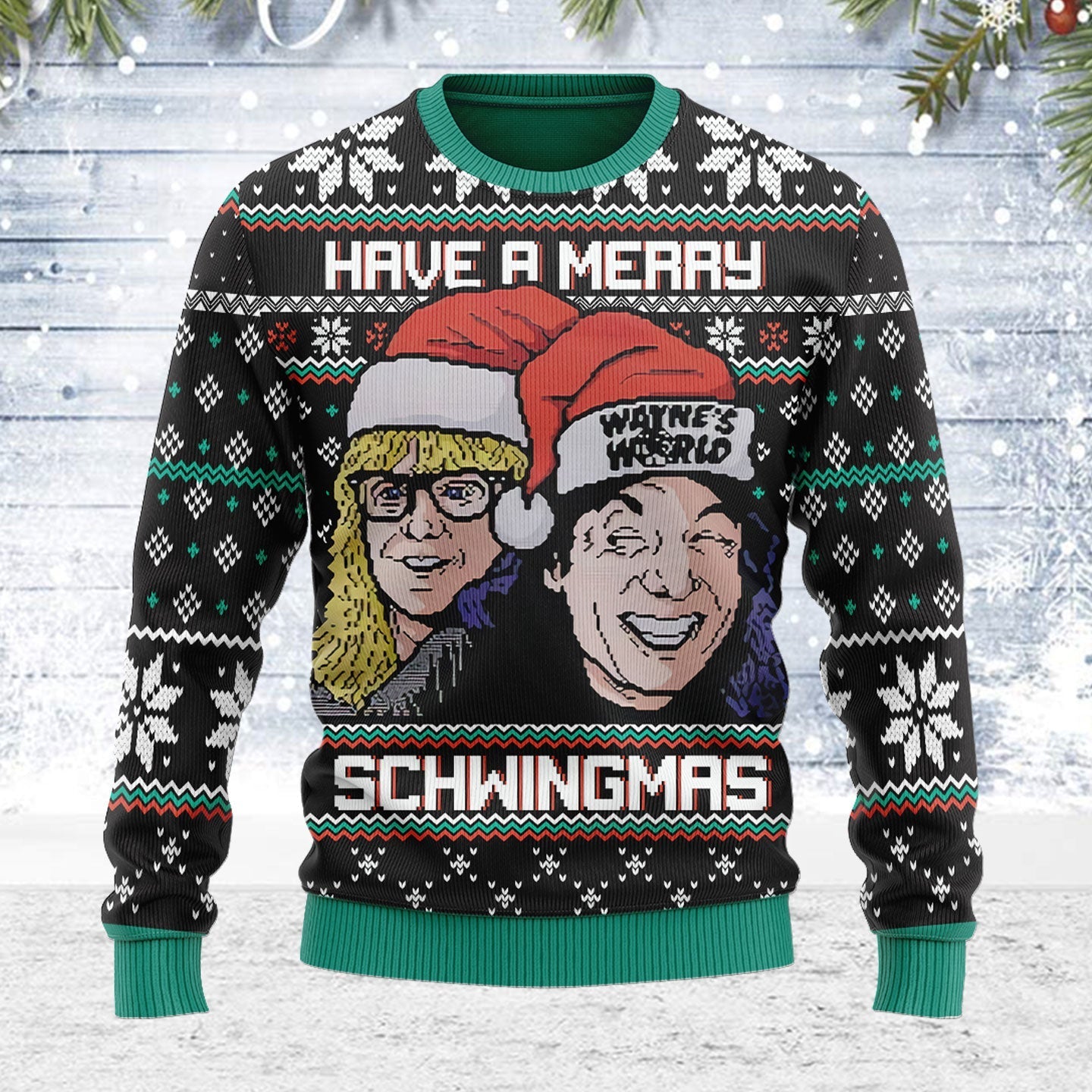 YMskins Ugly Christmas Sweater Have A Merry Schwingmas 3D Apparel