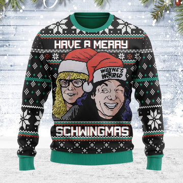 YMskins Ugly Christmas Sweater Have A Merry Schwingmas 3D Apparel