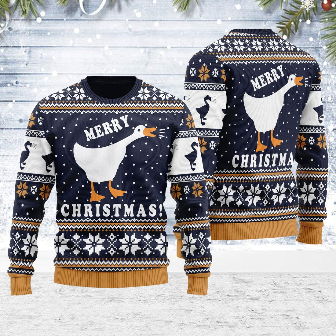 YMskins Ugly Christmas Sweater The Untitled Goose 3D Apparel
