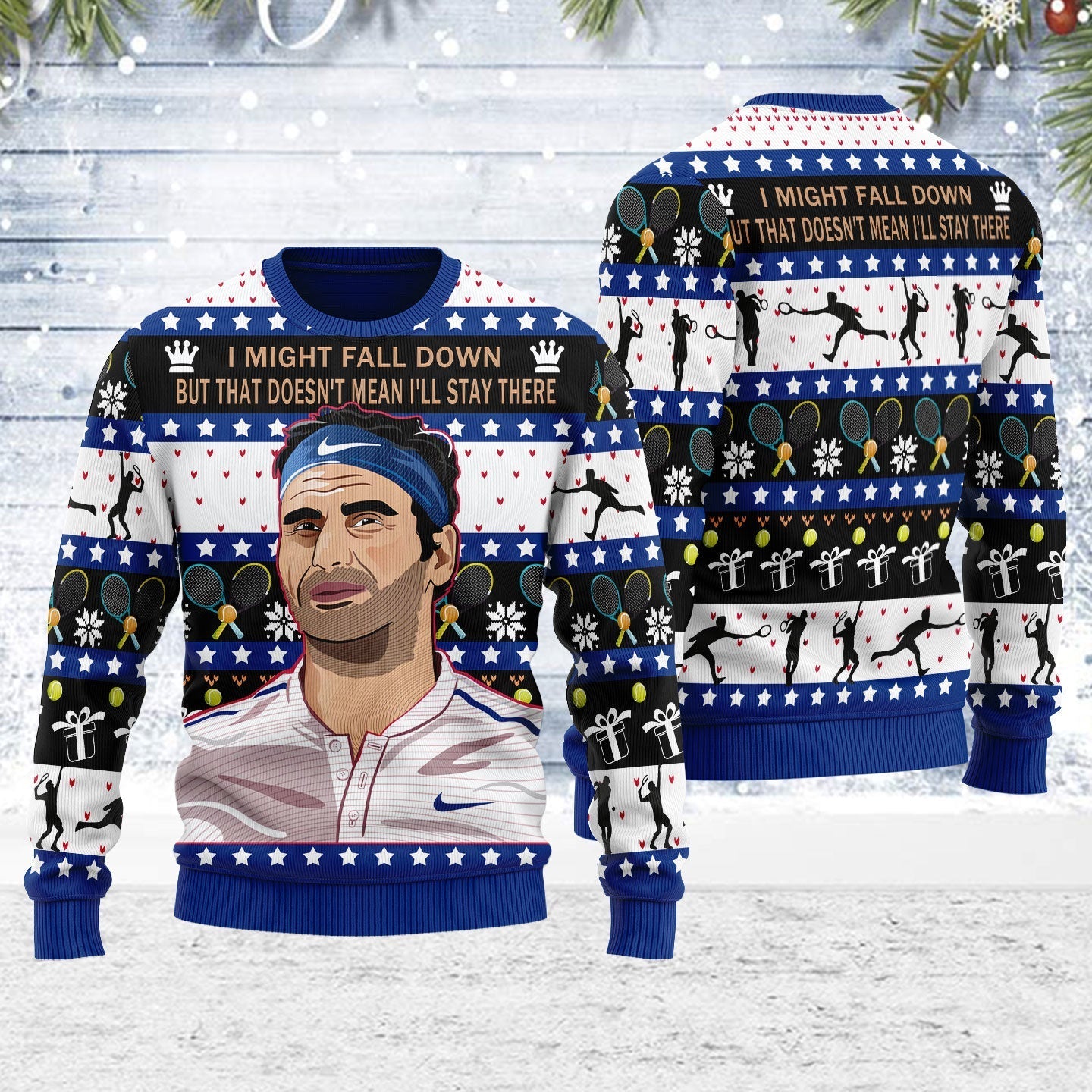 YMskins Ugly Christmas Sweater Doesn't Mean I'll Stay There 3D Apparel