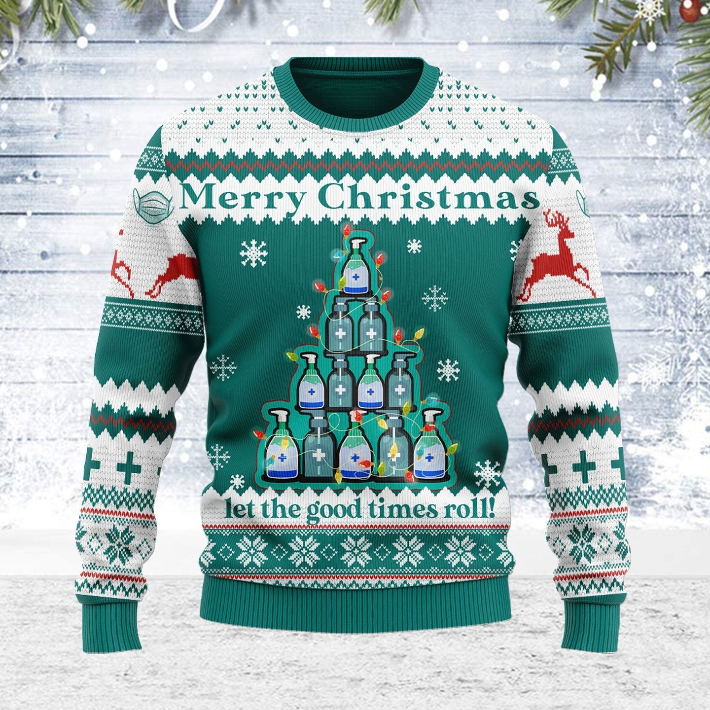 YMskins Ugly Christmas Sweater Sanitizer 3D Apparel