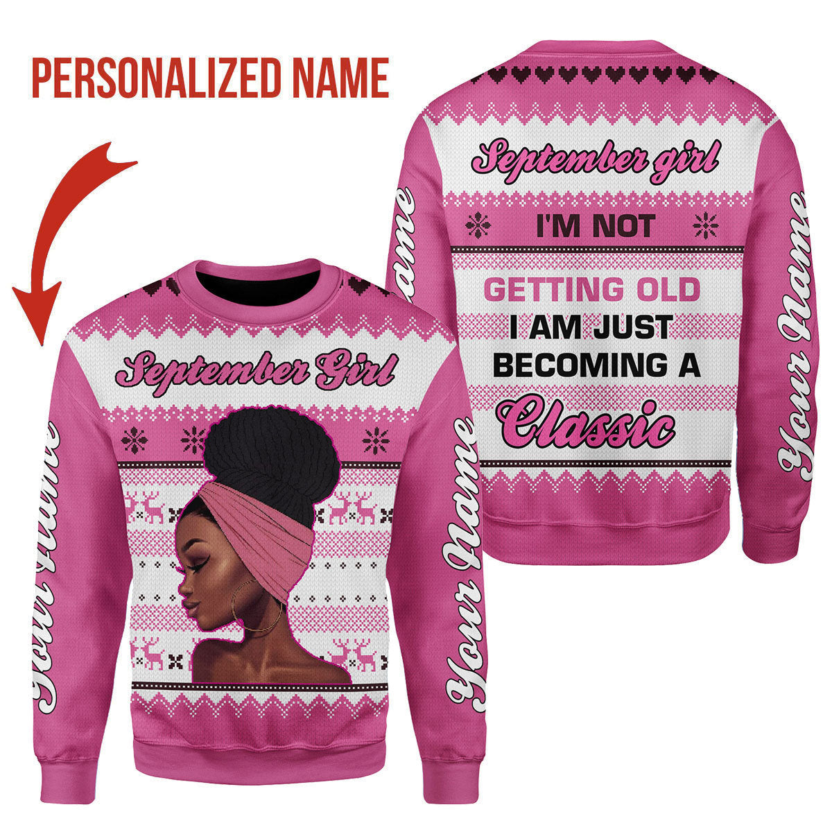 YMskins Personalized Tops September Girl All Over Printed