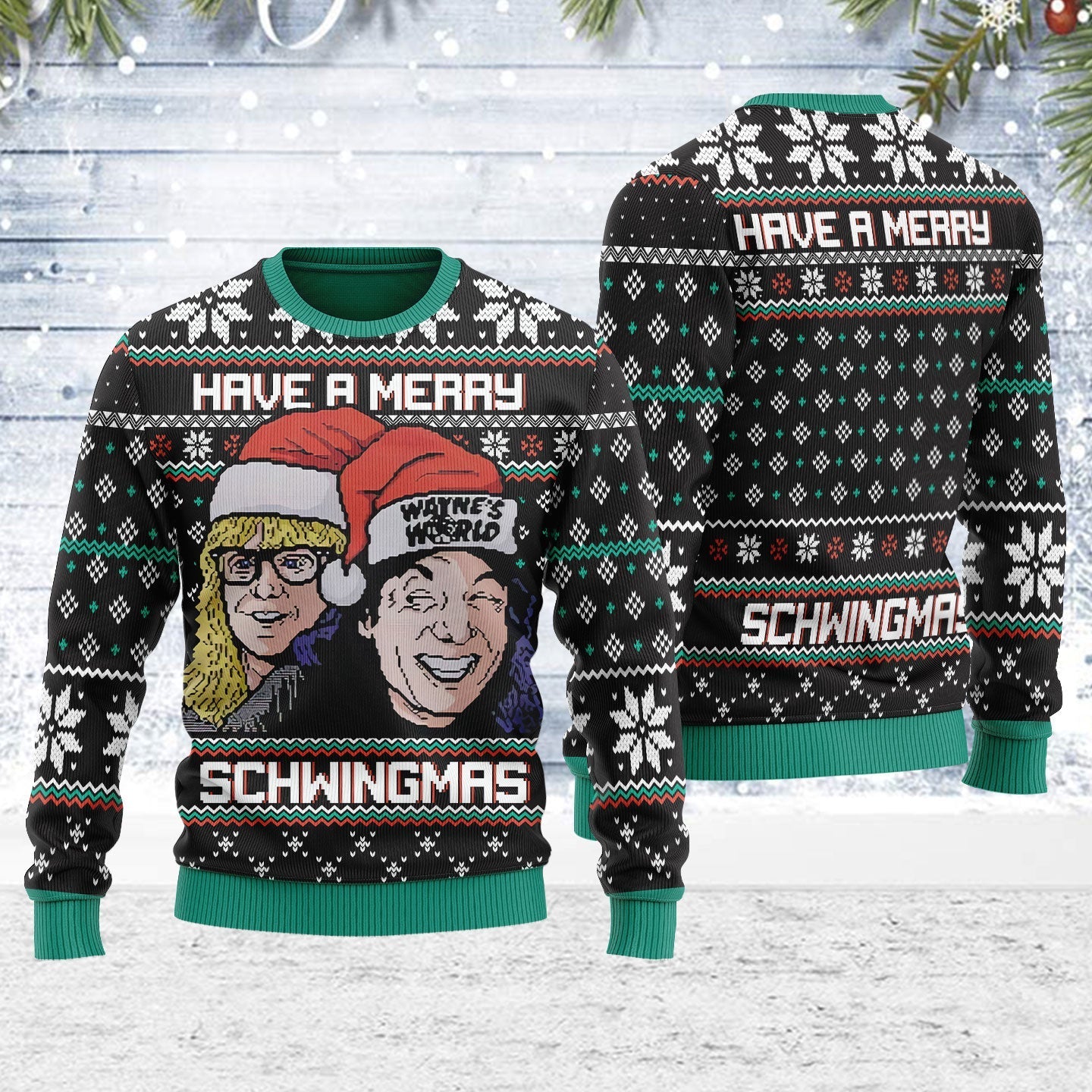 YMskins Ugly Christmas Sweater Have A Merry Schwingmas 3D Apparel