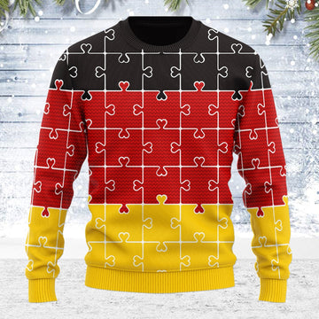 YMskins Ugly Christmas Sweater German Autism 3D Apparel