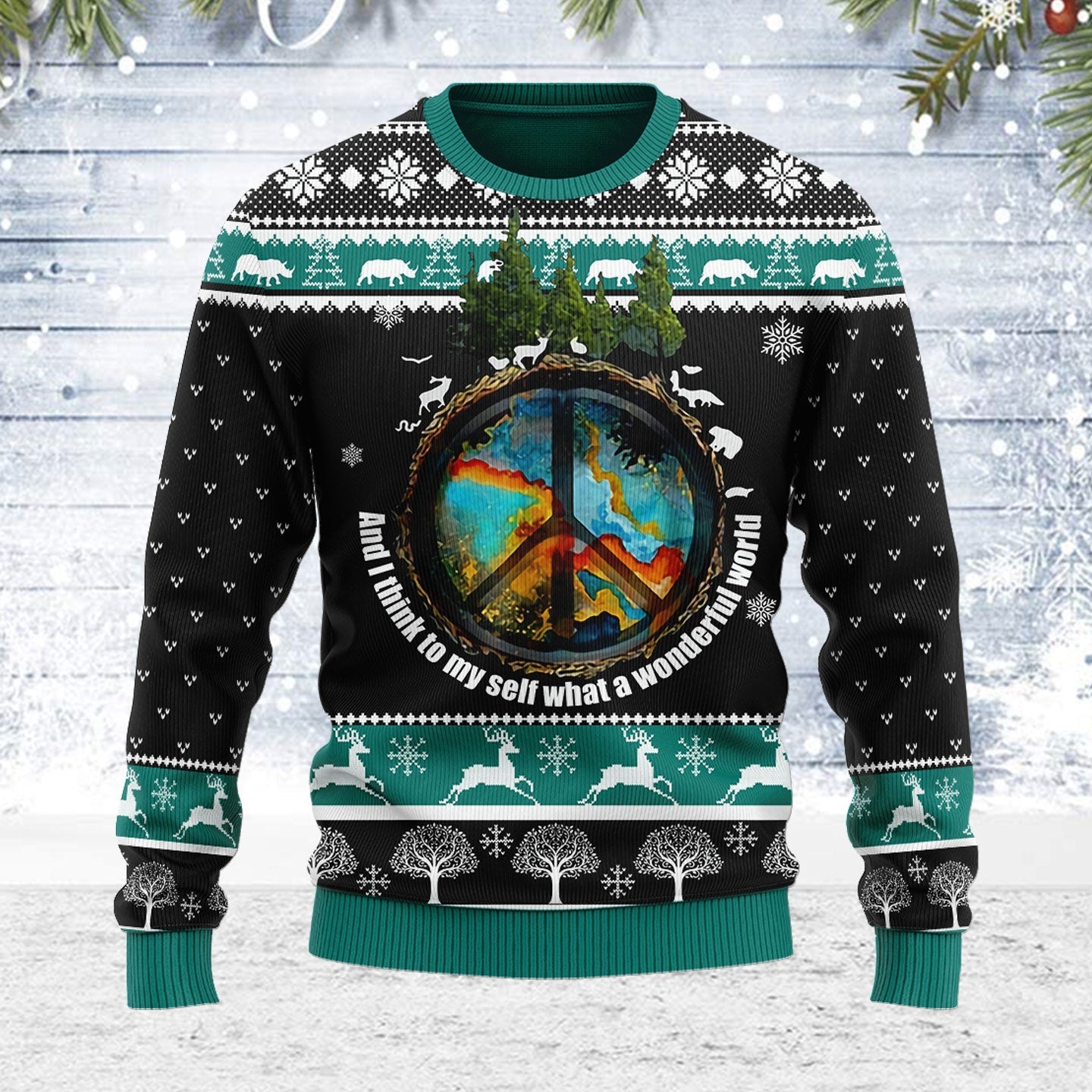 YMskins Ugly Christmas Sweater Hippie Camp 3D Apparel
