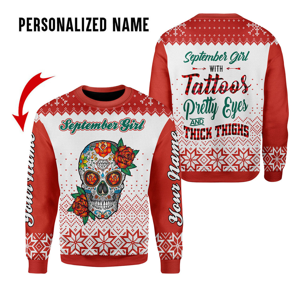 YMskins Personalized Tops September Girl All Over Printed