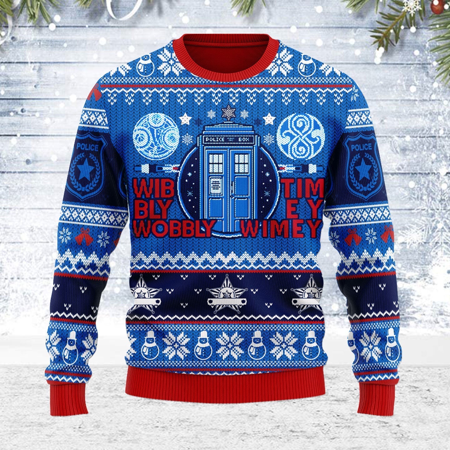 YMskins Ugly Christmas Sweater A Timey Wimey 3D Apparel