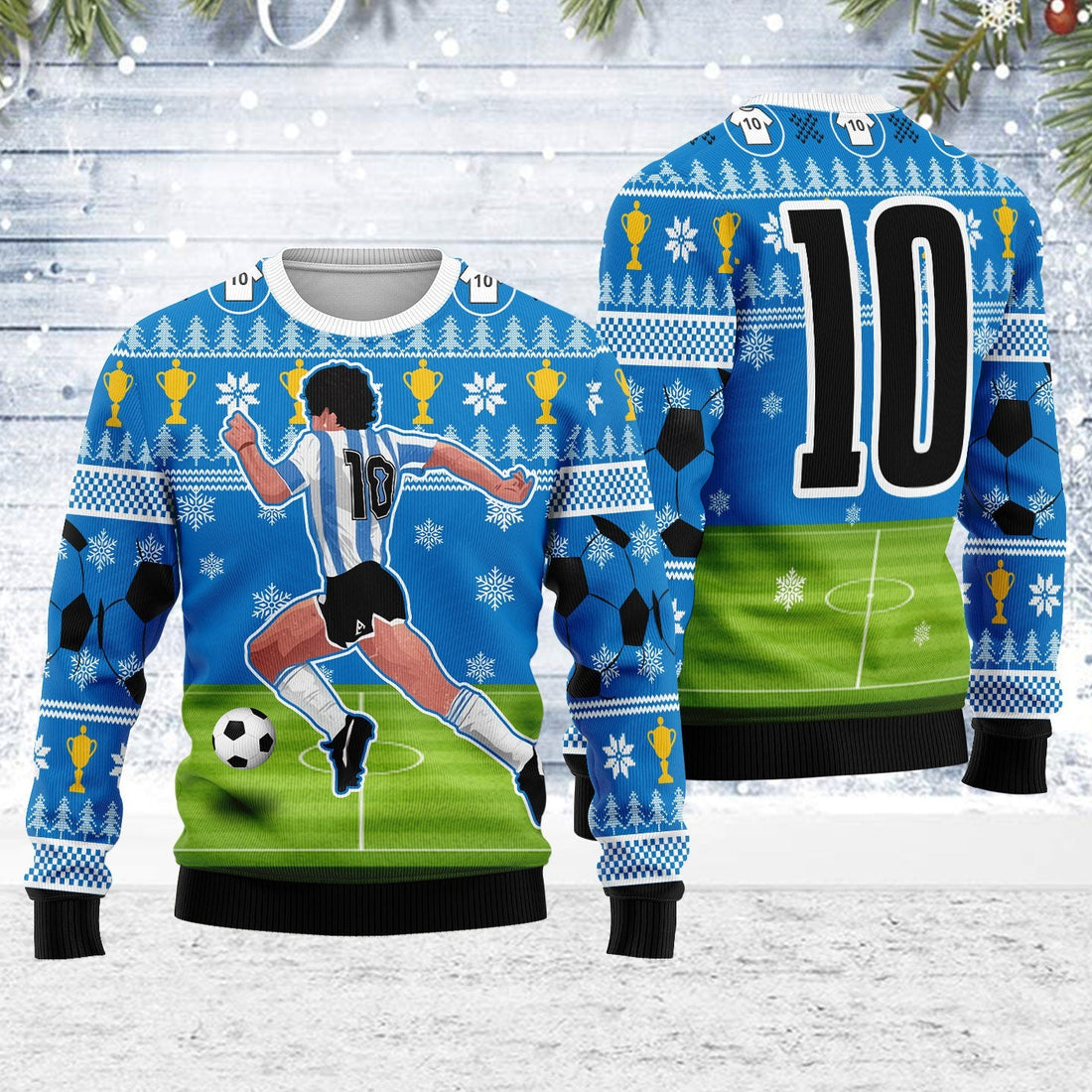 YMskins Ugly Christmas Sweater The Golden Boy 3D Apparel