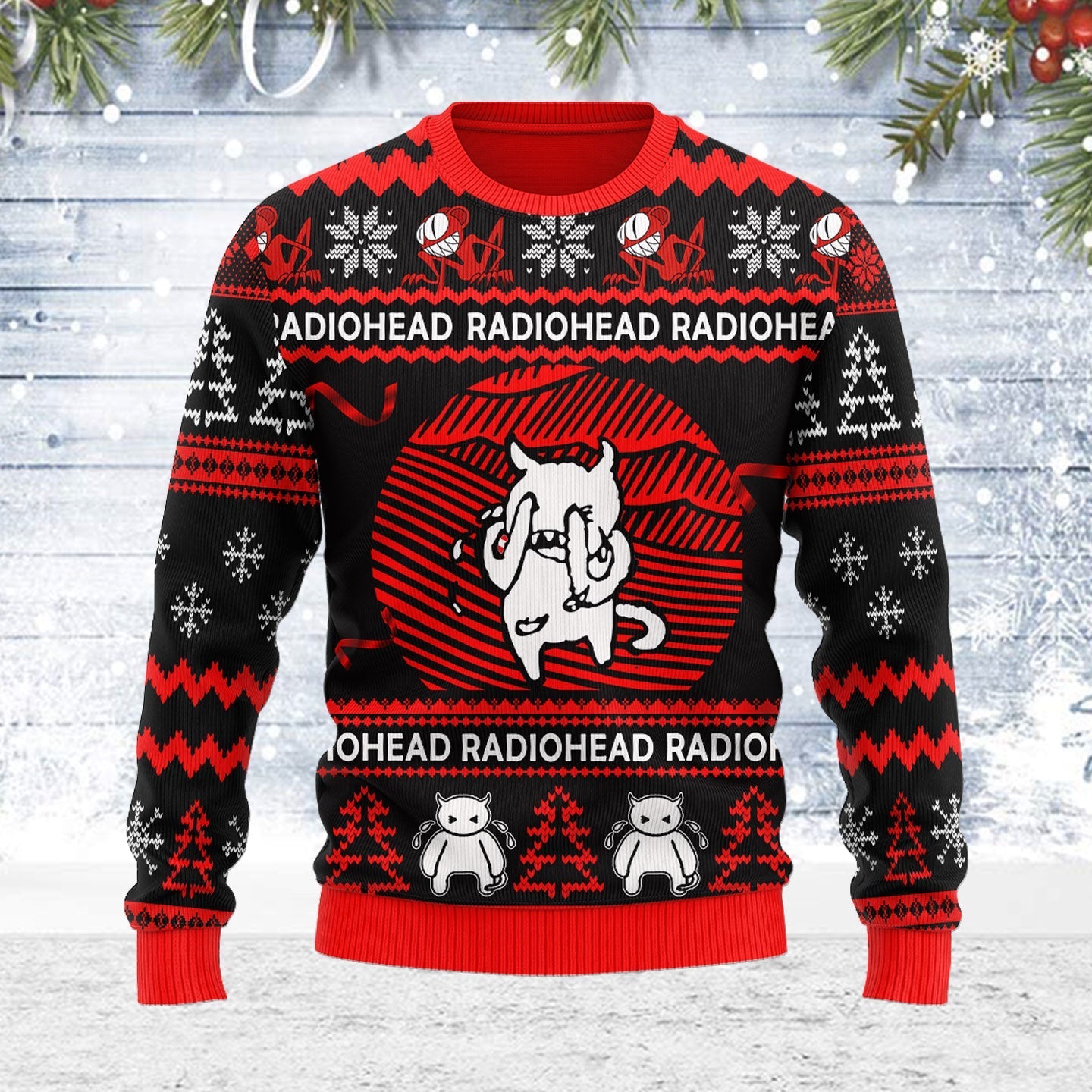 YMskins Ugly Christmas Sweater Radiohead 3D Apparel