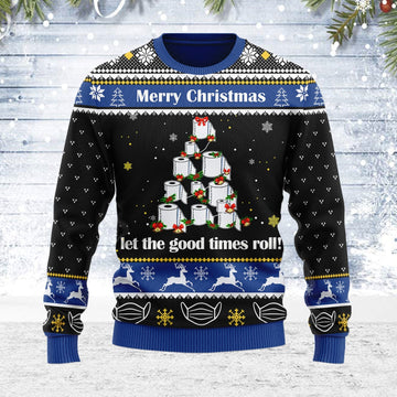YMskins Ugly Christmas Sweater Let The Good Times Roll 3D Apparel