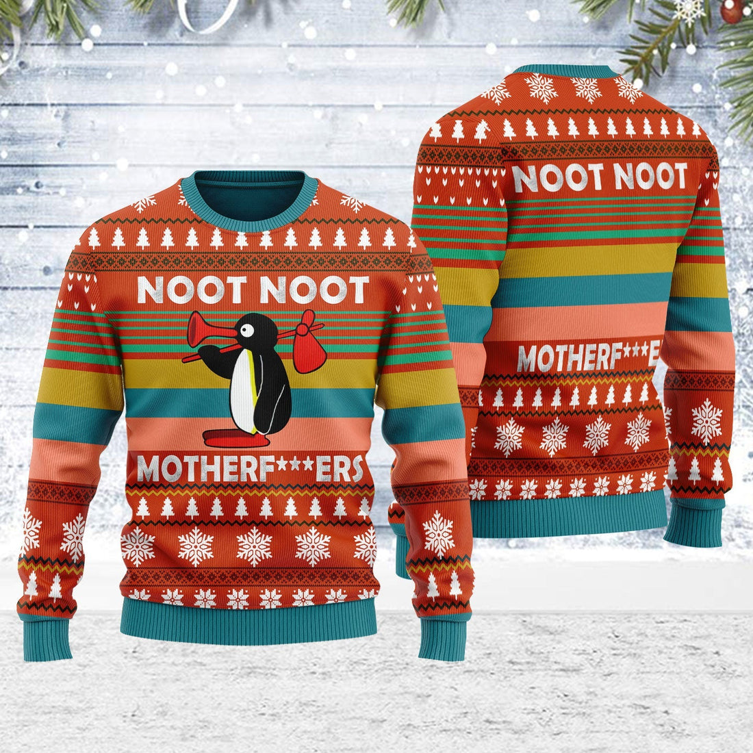 YMskins Ugly Christmas Sweater Noot Noot Motherf*kers 3D Apparel