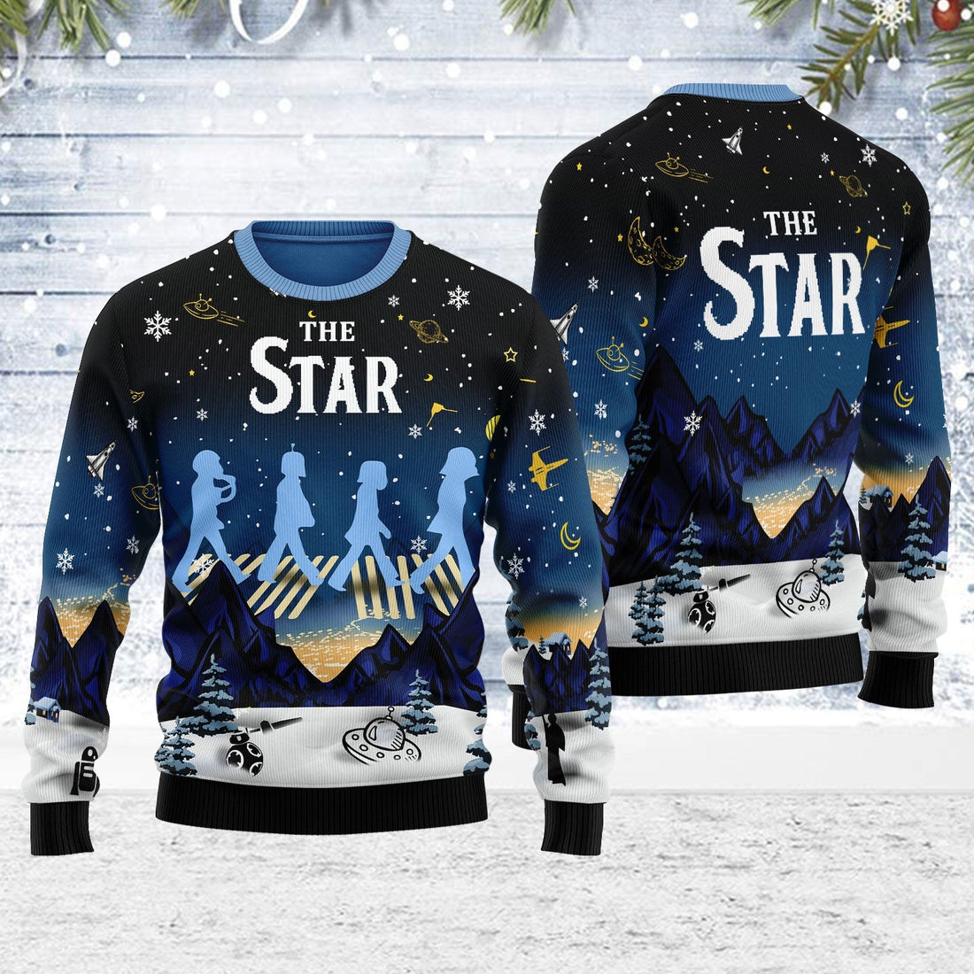 YMskins Ugly Christmas Sweater The Stars 3D Apparel
