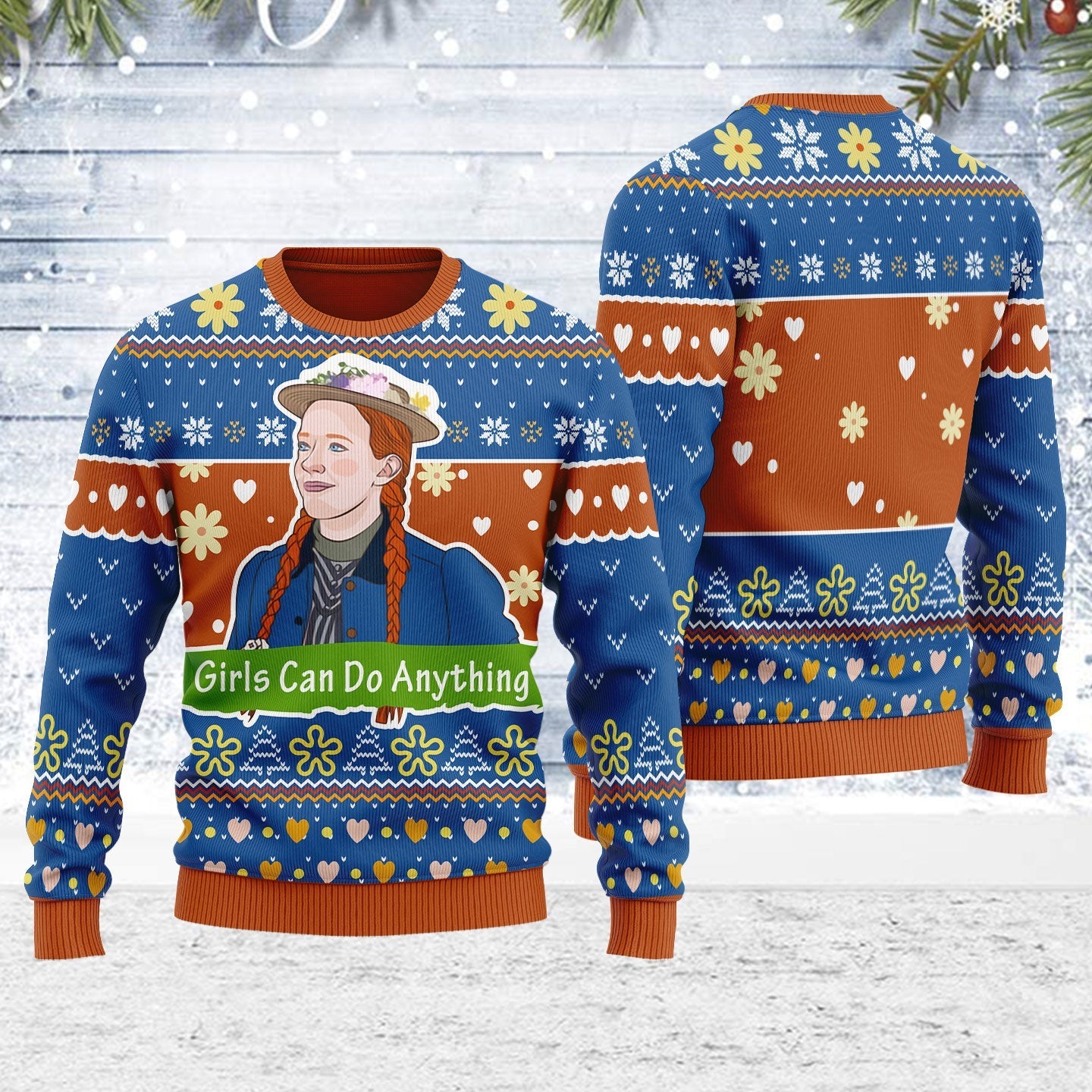 YMskins Ugly Christmas Sweater Girls Can Do Anything 3D Apparel