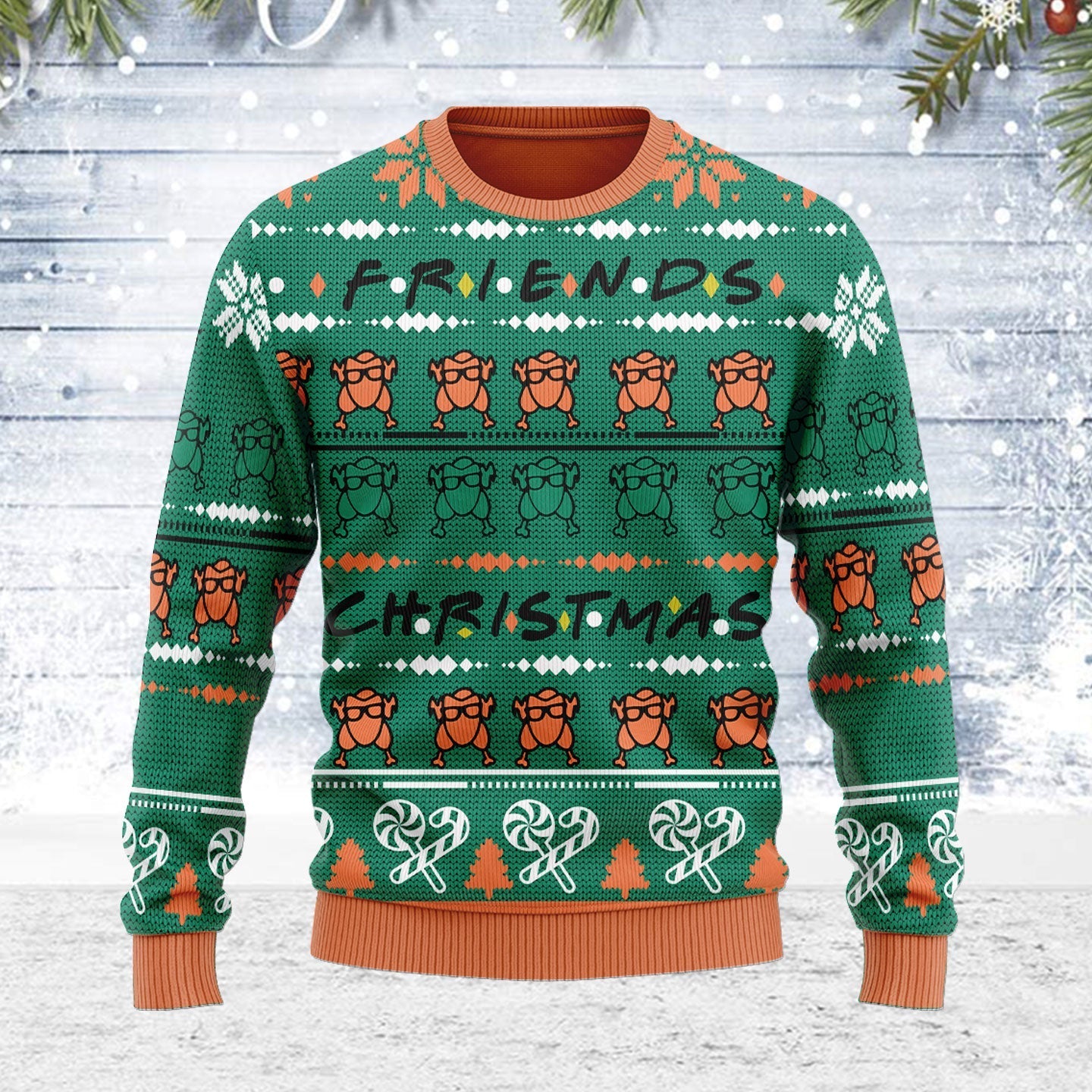 YMskins Ugly Christmas Sweater Turkey Christmas 3D Apparel
