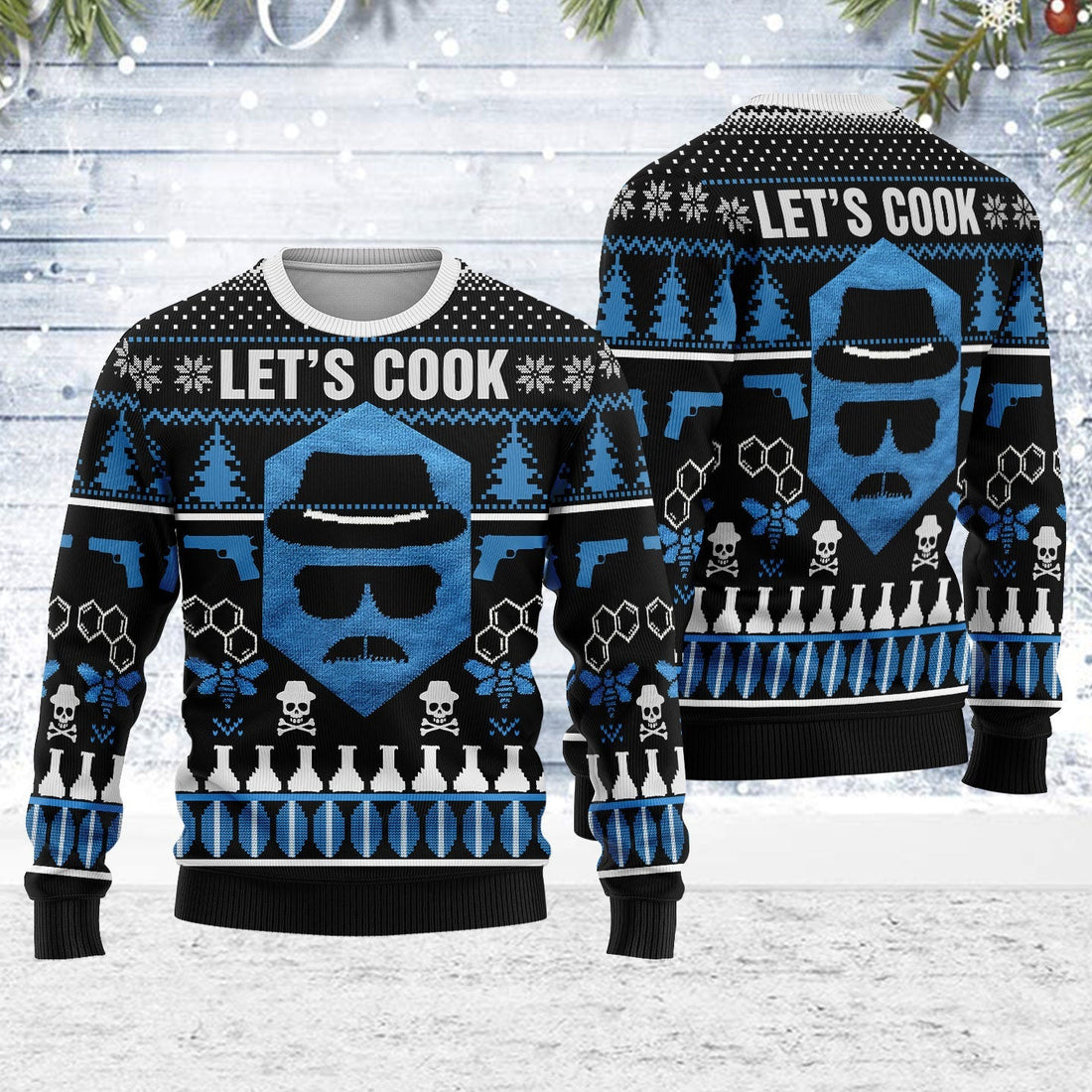 YMskins Ugly Christmas Sweater Let's Cook 3D Apparel