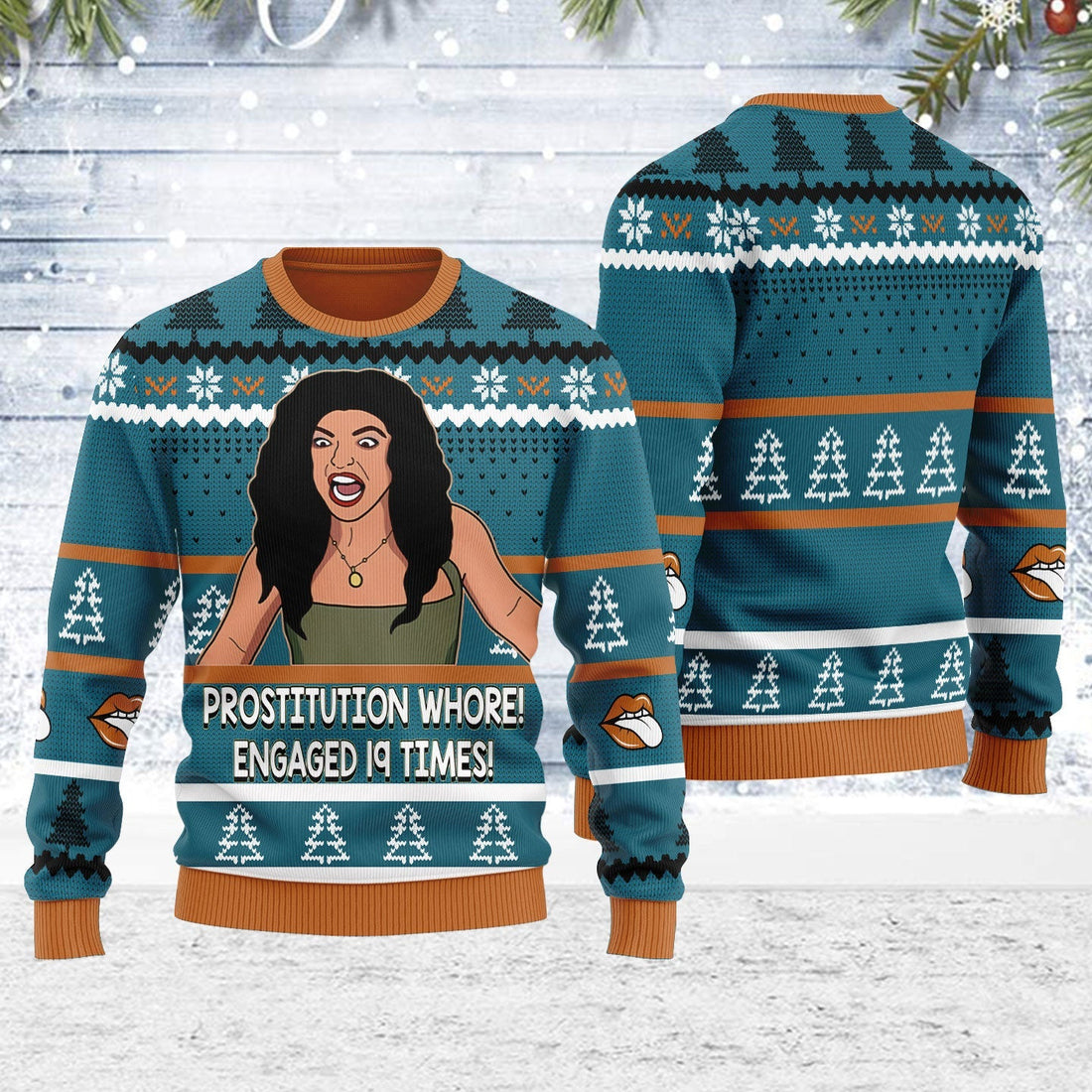 YMskins Ugly Christmas Sweater Teresa Giudice Real Housewives of New Jersey 3D Apparel