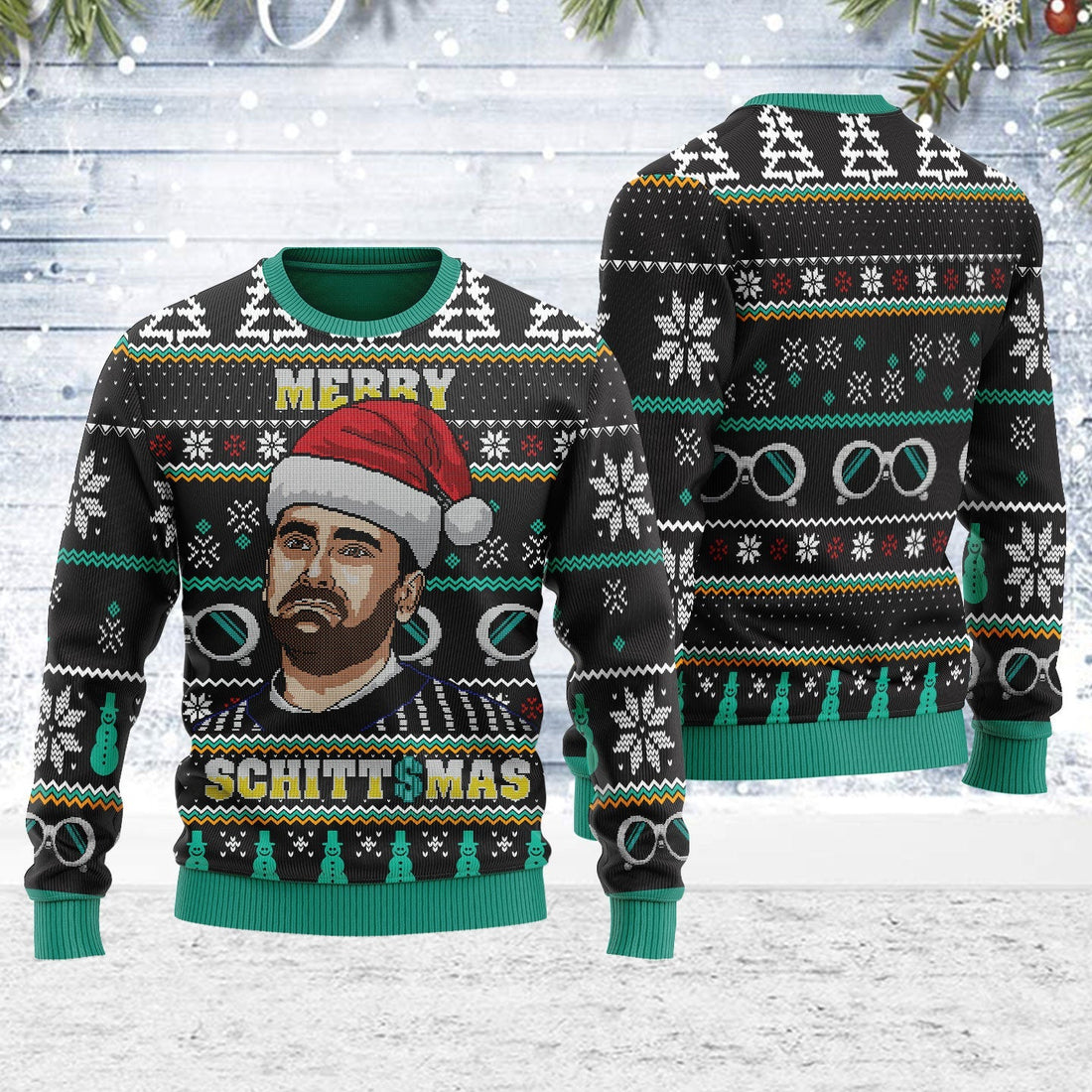 YMskins Ugly Christmas Sweater Merry Schittmas 3D Apparel