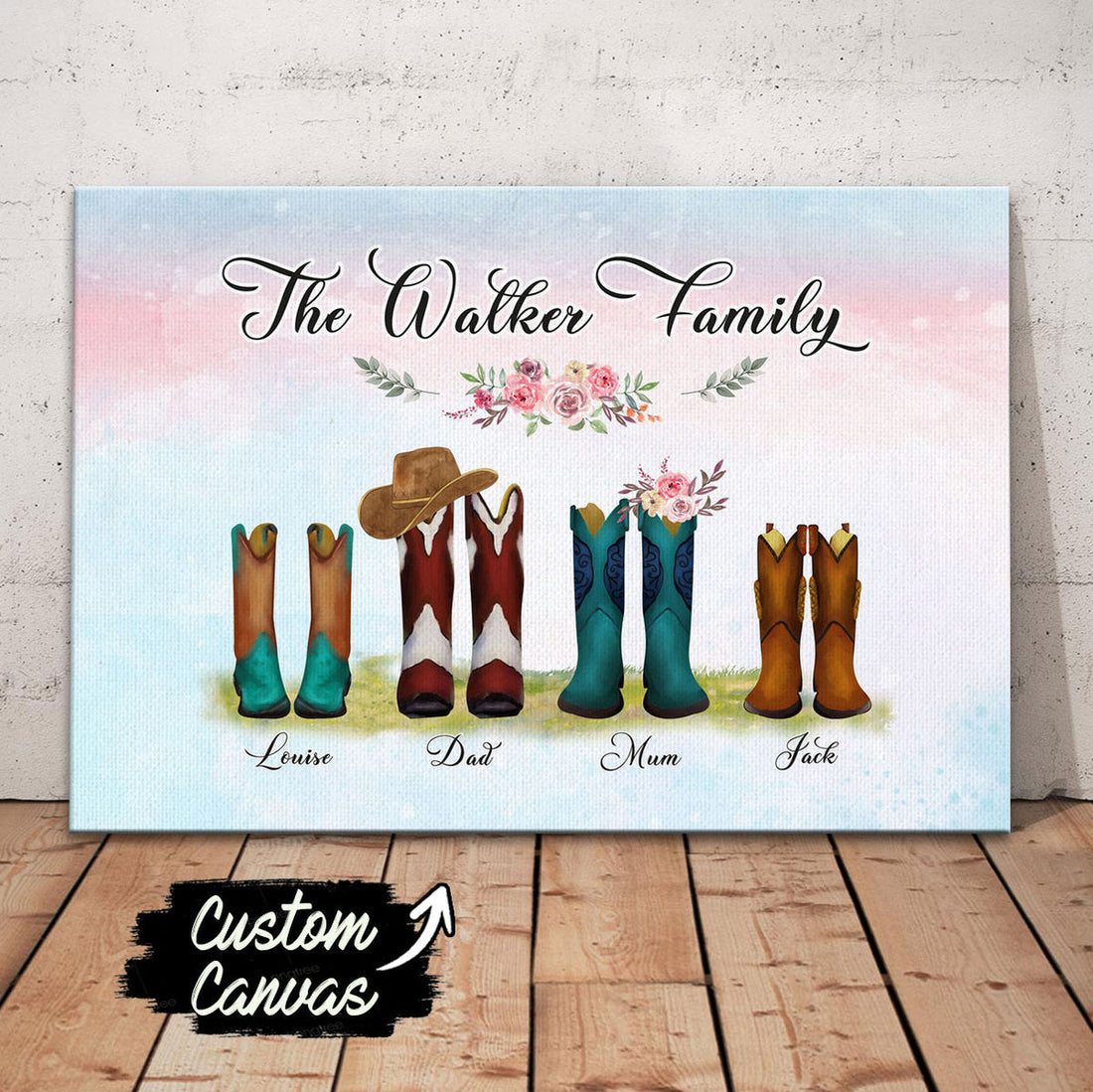 Customized Canvas Poster Wall Art The Walker Family