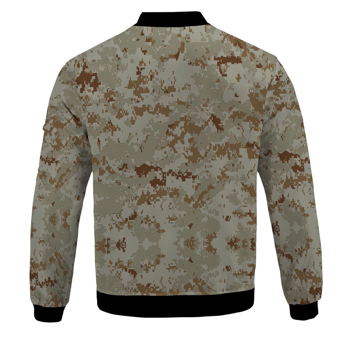 American Marine Pattern Desert CAMO Bomber Jacket - DucG
