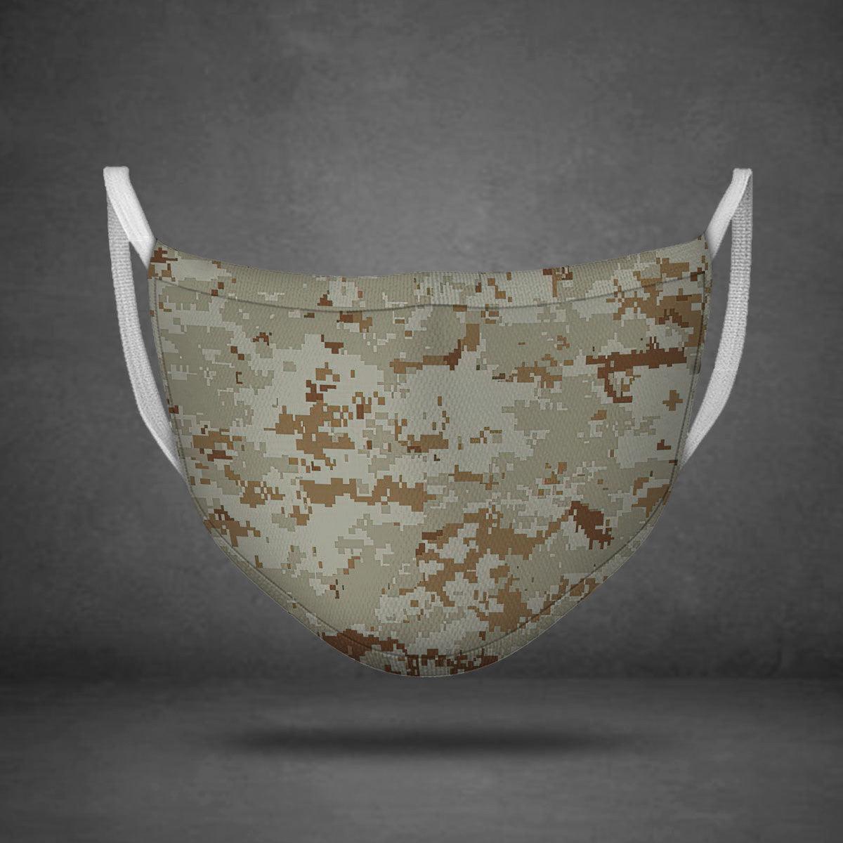 American Marine Pattern Desert Camo Face Mask - OodieGang