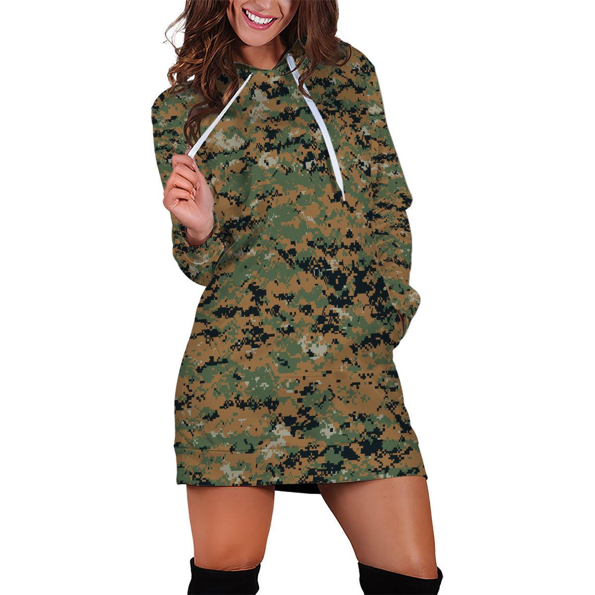 American MARPAT Marine pattern Woodland Camo Dress Hoodie - DucG
