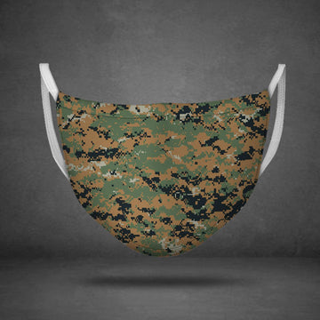 American Marpat Marine pattern Woodland Camo Face Mask - OodieGang