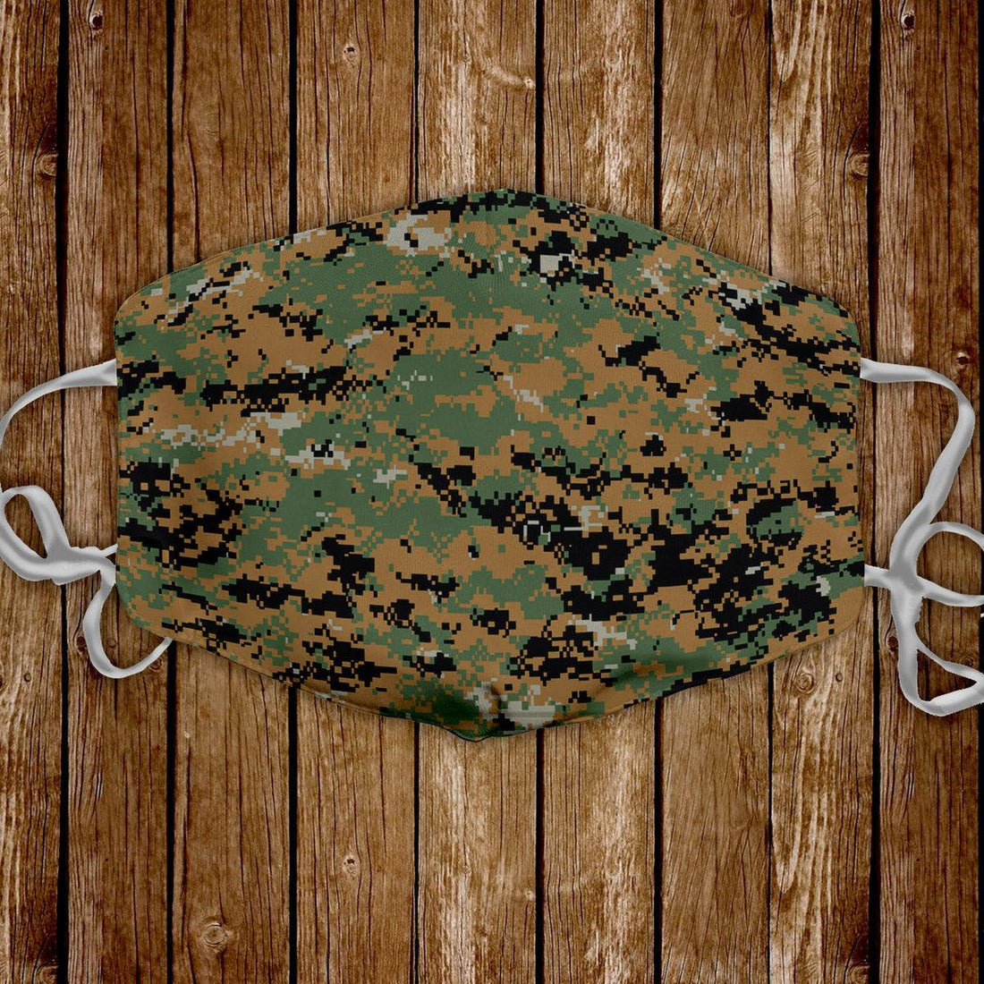 American Marpat Marine pattern Woodland Camo Face Mask - DucG