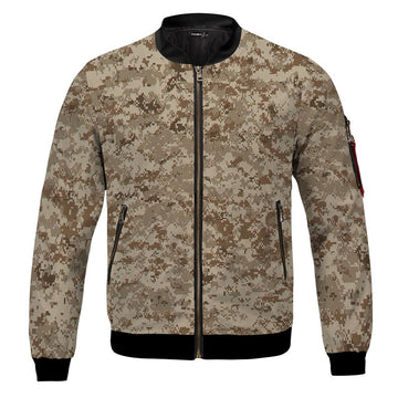 American Navy Working Uniform (NWU) Type II Camo Bomber Jacket - DucG