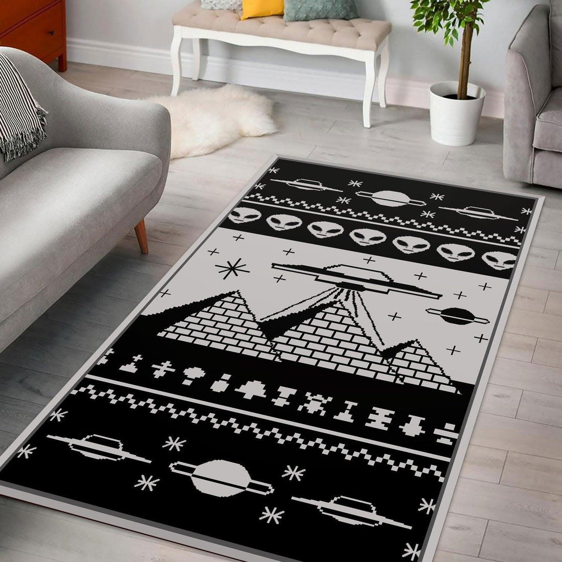 Ancient Aliens Pyramid Rug - DucG