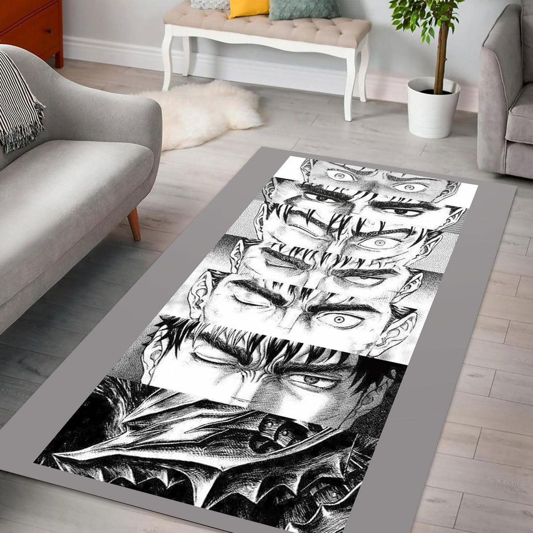 Anime Rug Berserk Guts Art Dornier R Kawaii Rug Anime Decor Anime Merch Rug - DucG