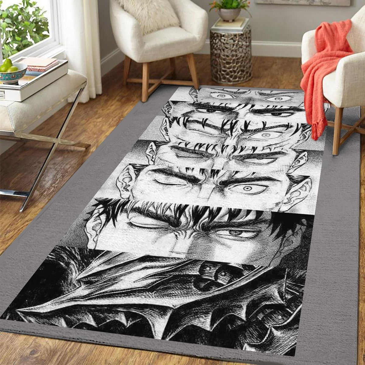 Anime Rug Berserk Guts Art Dornier R Kawaii Rug Anime Decor Anime Merch Rug - DucG