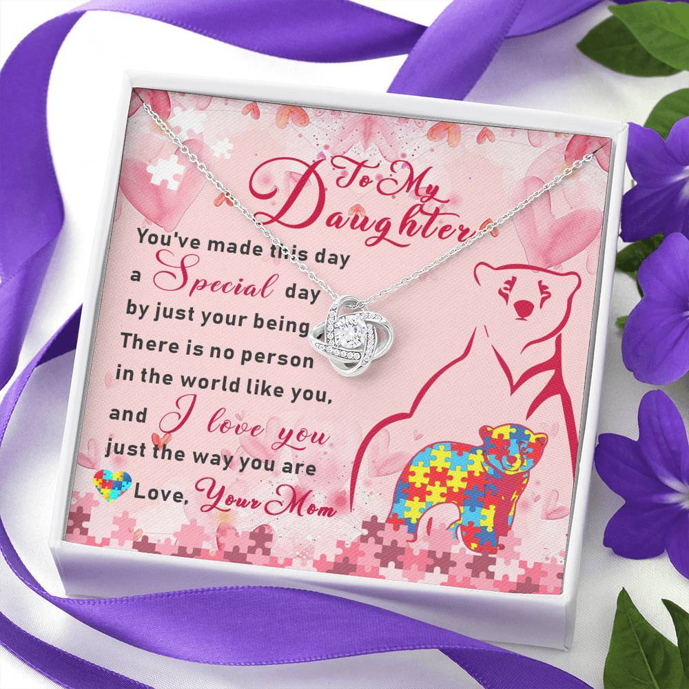 Love Knot Necklace For Autism Kids From Mom