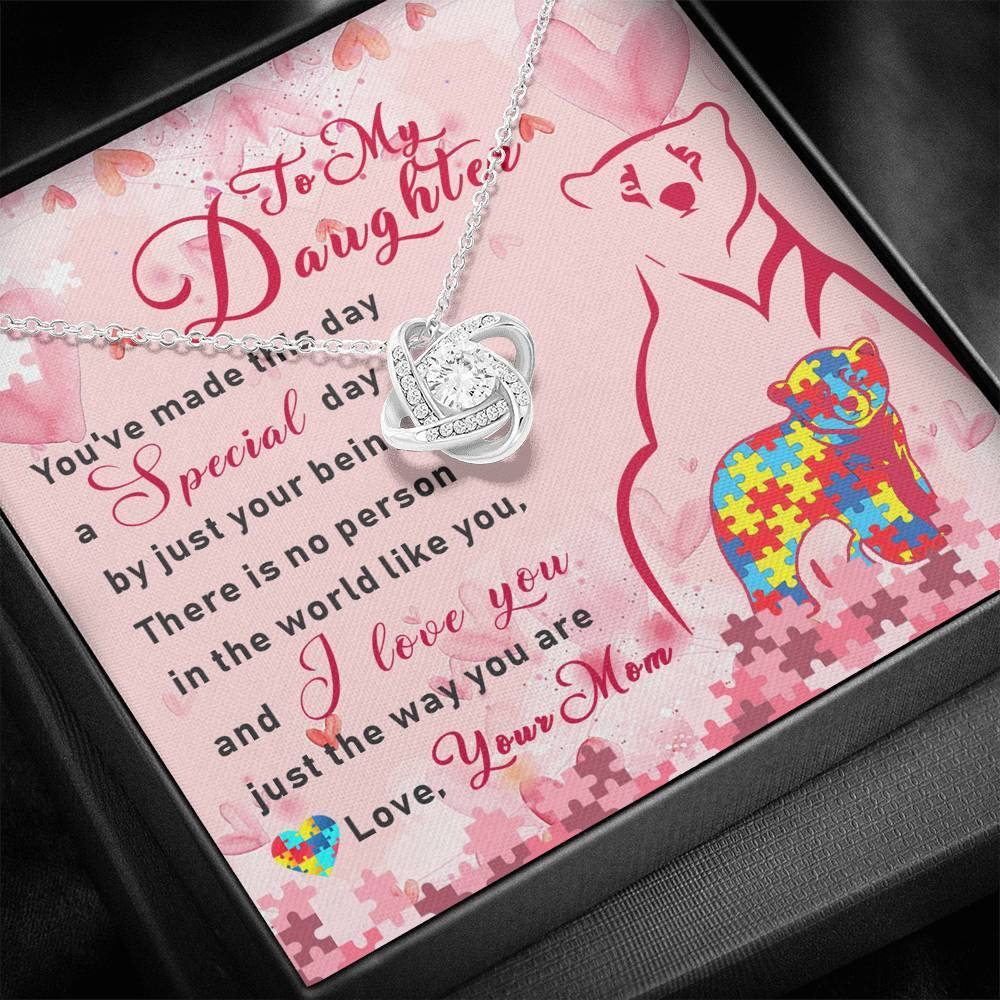 Love Knot Necklace For Autism Kids From Mom