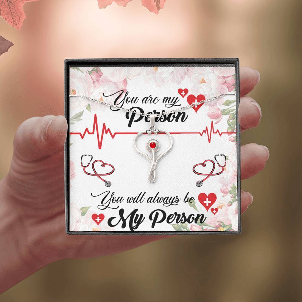 You Are My Person Interlocking Heart Necklace Jewelry