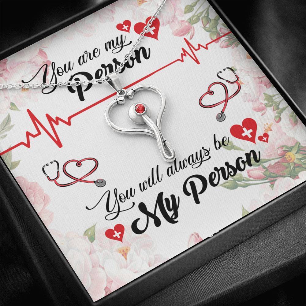 You Are My Person Interlocking Heart Necklace Standard Box Jewelry