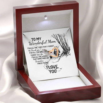 To My Wonderful Mom For All The.. Necklace Jewelry
