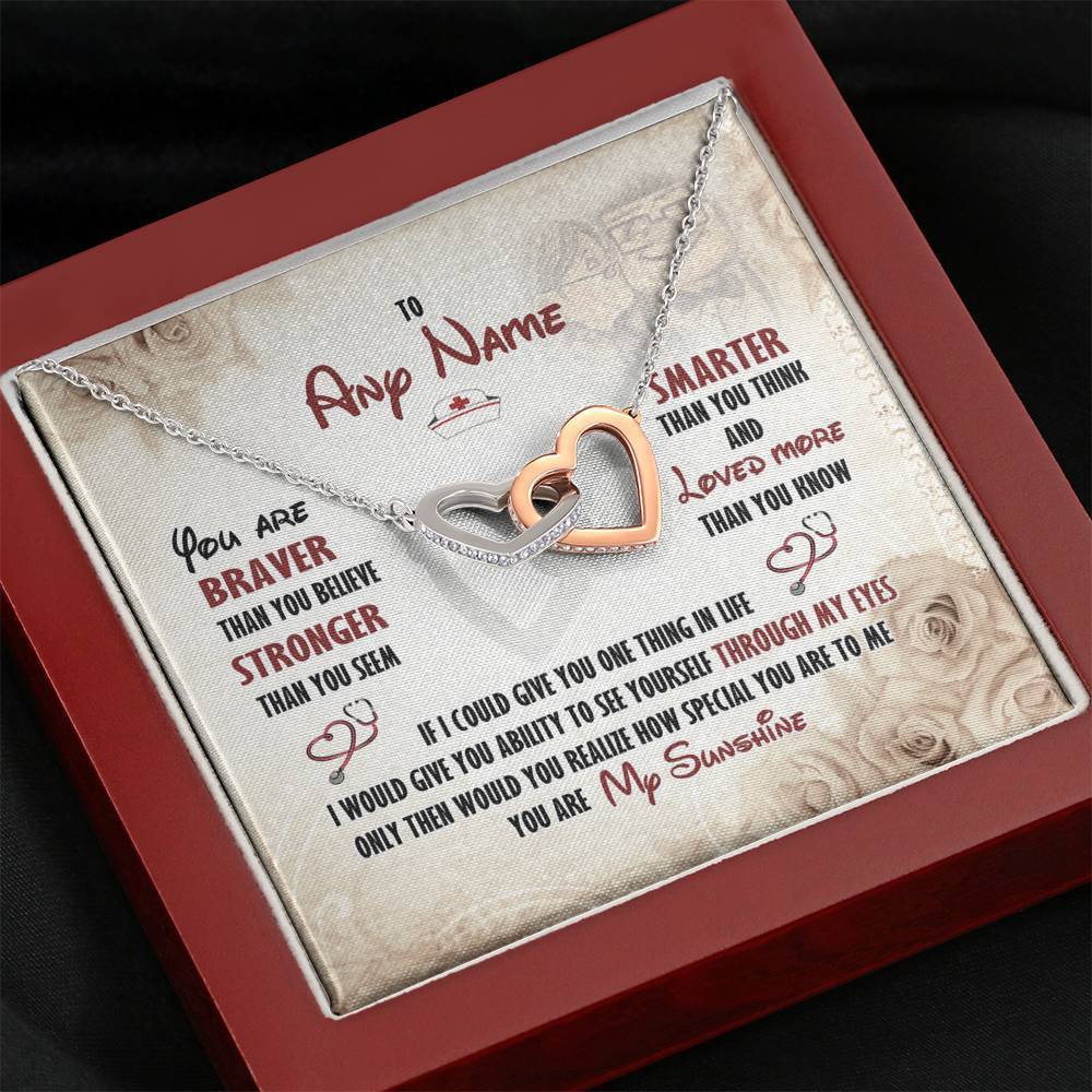 Personalized Name To My Wife Happily Ever After Love Knot Necklace Mahogany Style Luxury Box Jewelry