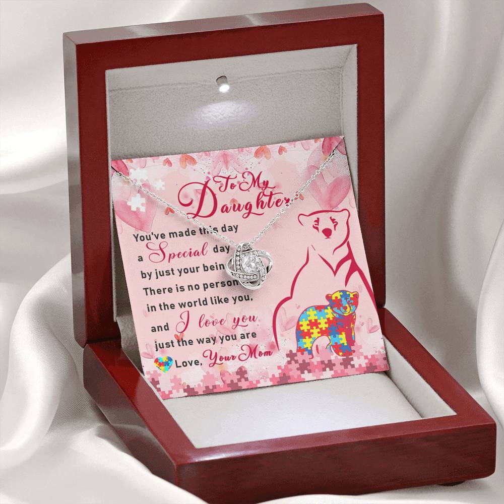 Love Knot Necklace For Autism Kids From Mom