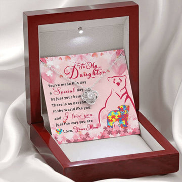 Love Knot Necklace For Autism Kids From Mom